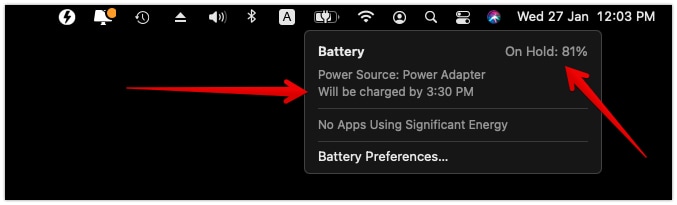 Charging on Hold - Battery On Hold in MacBook