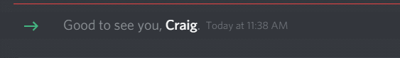 Craig Welcome Message