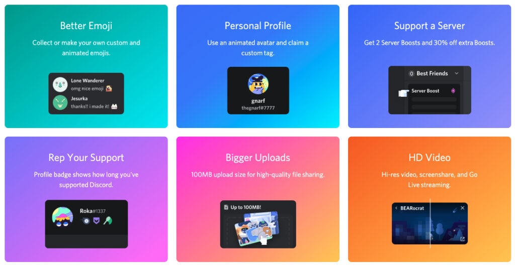 Discord Nitro Benefits and Features