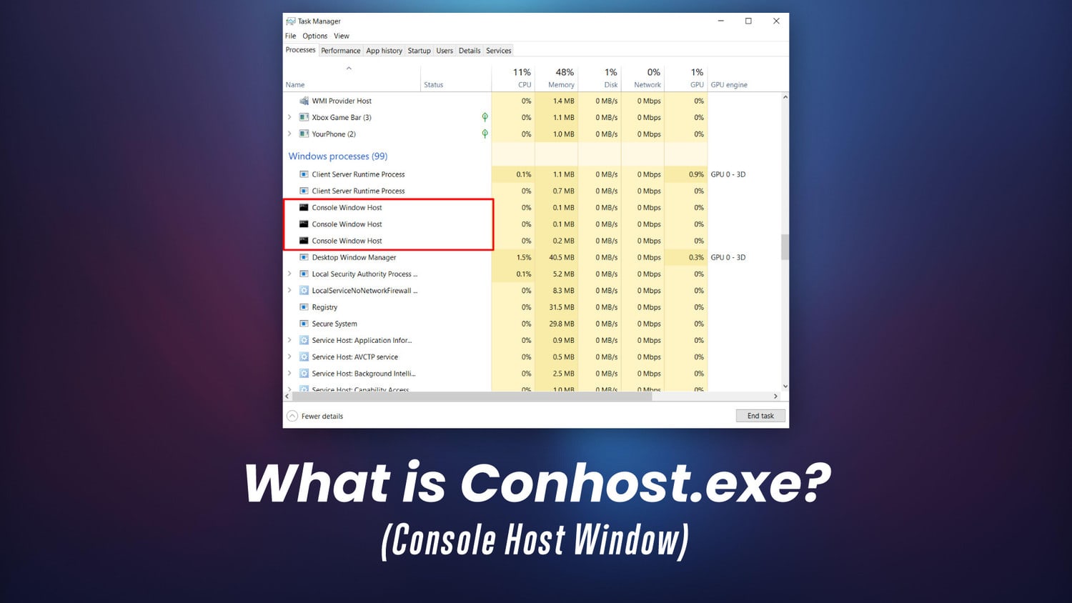 conhost.exe console window host