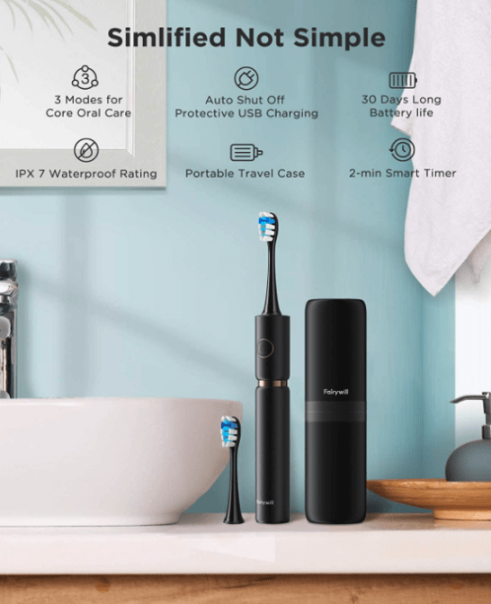 Fairywill Pro P11 Ultrasonic Toothbrush Features