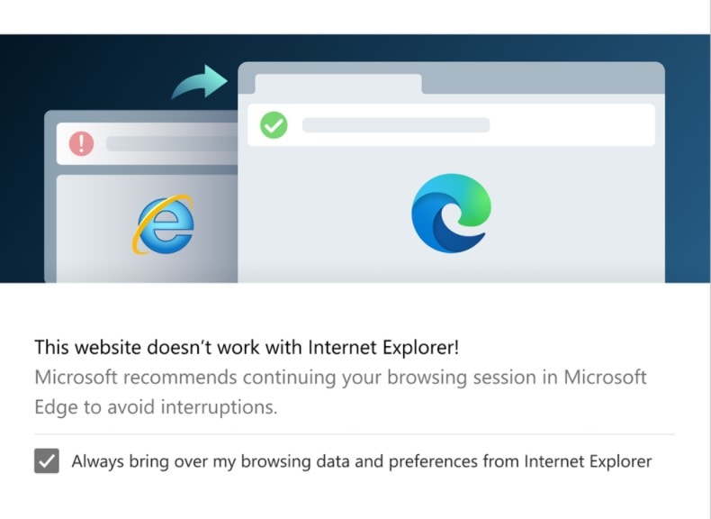 Internet Explorer to Microsoft Edge
