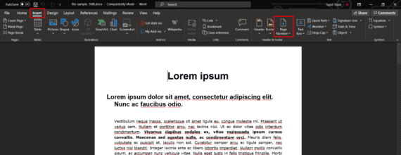 how to delete all page numbers in word