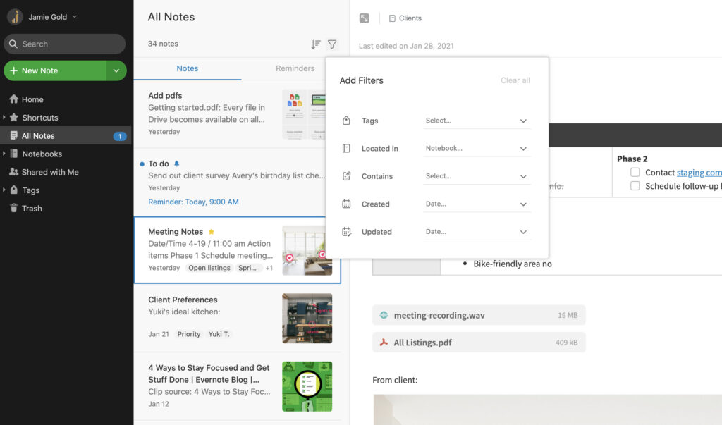 notion evernote onenote