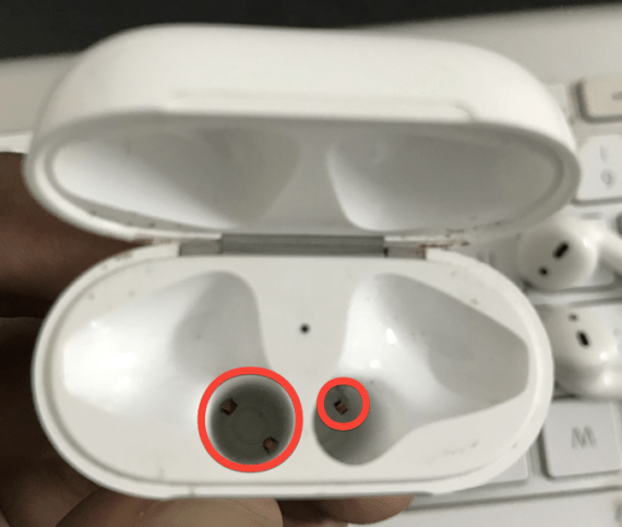 Clean AirPods Case and Pins if One AirPod is not working