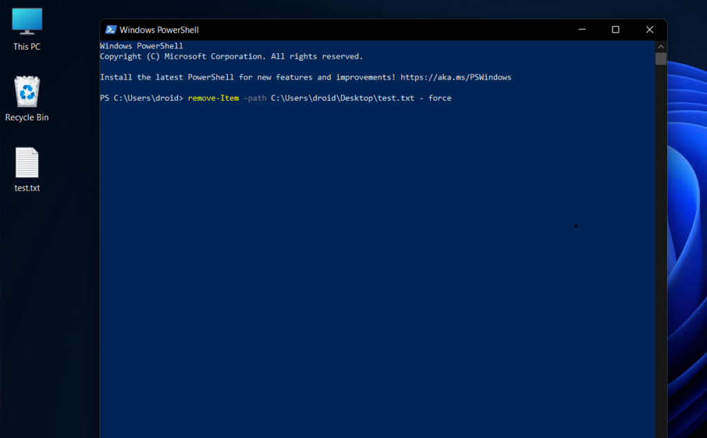 Force Delete Files in Use using Windows Powershell