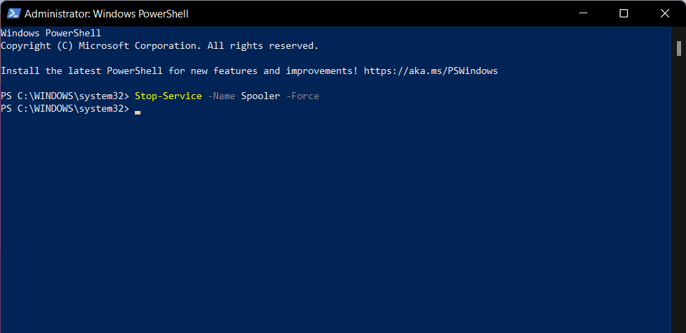 Disable Print Spooler Command in Powershell