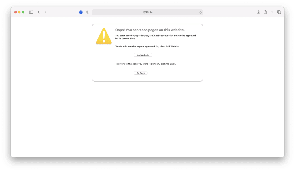blocked websites safari