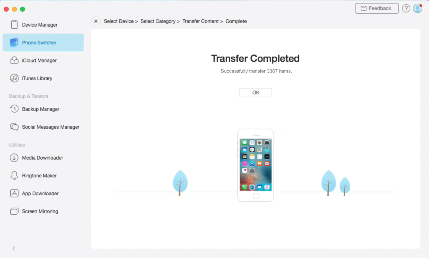 Transfer Completed on AnyTrans