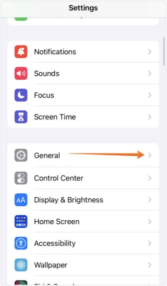 Go to General Settings