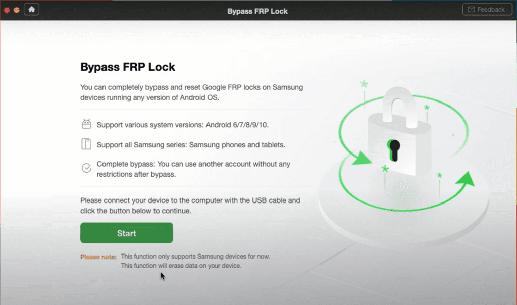 Start Bypass FRP Lock