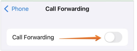 Turn off Call Forwarding feature if voicemail is not working on iPhone