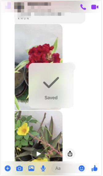 Messenger Video is Saved
