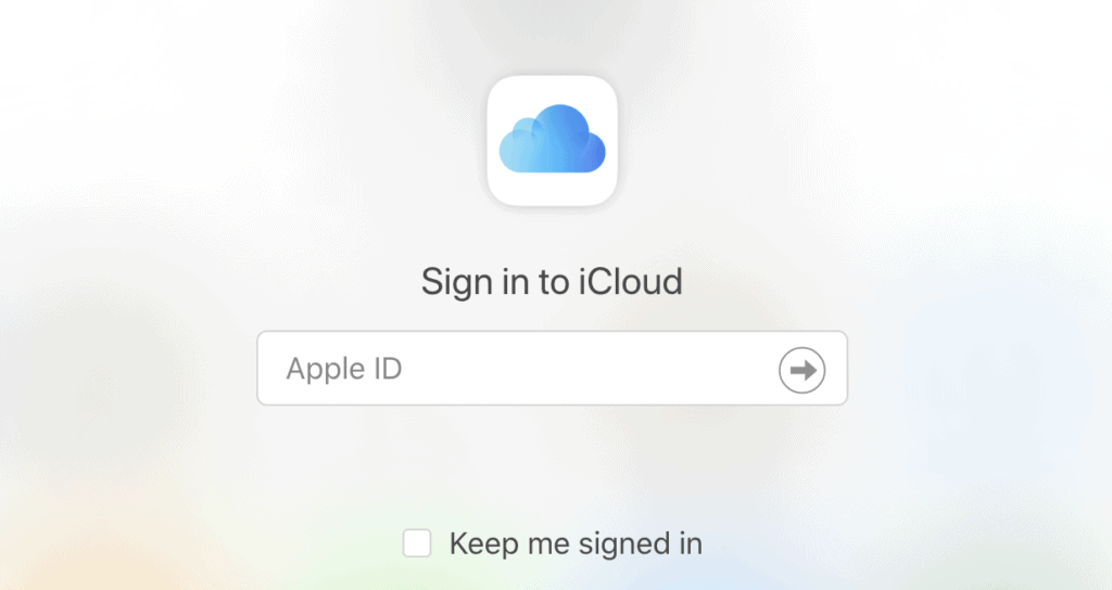 Sign in iCloud.com