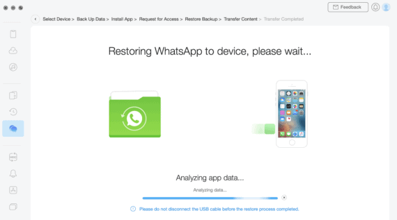 WhatsApp Chat Transfer Taking Place