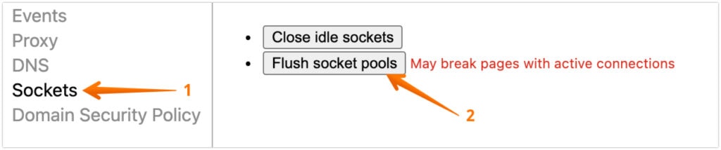 Click on Flush Socket Pools