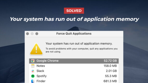 Your system has run out of application memory