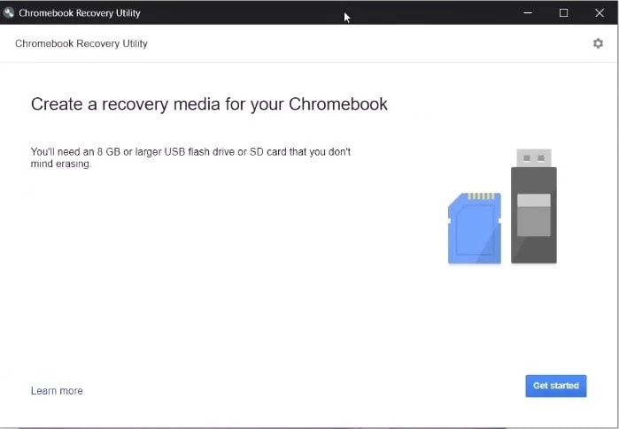 Chrome Recovery Utility Get Started