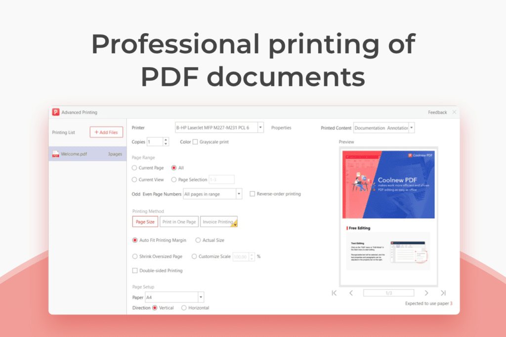 CoolNew PDF Printing