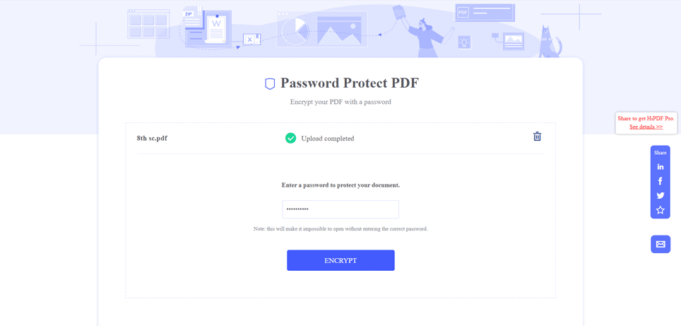 HiPDF - Password Protect PDF