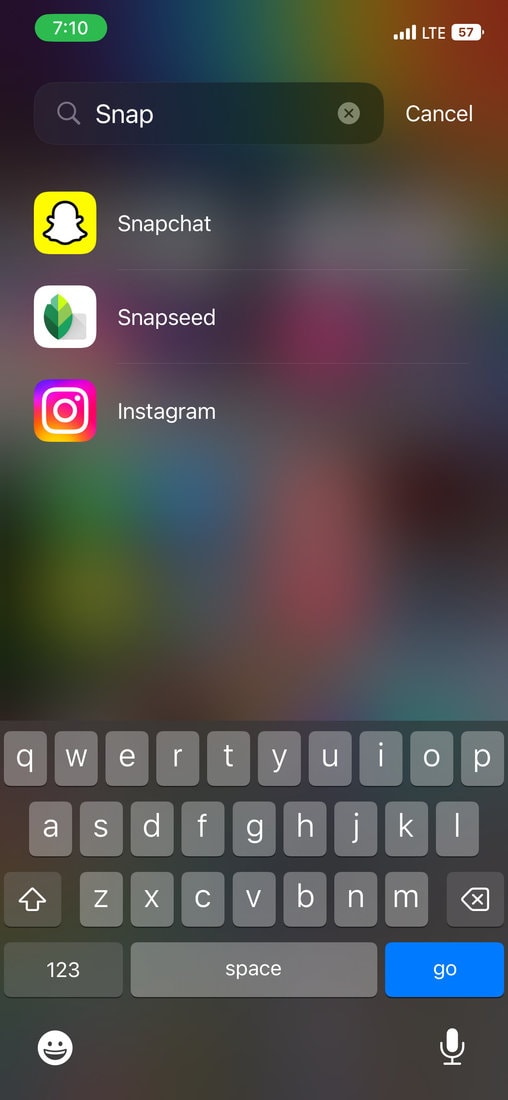 Search for the hidden app that you want to delete from your iPhone