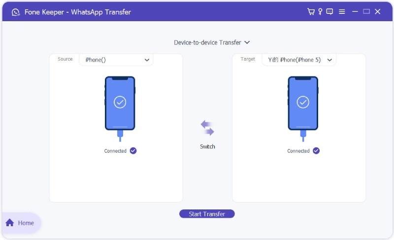 AceThinker Fone Keeper - WhatsApp Transfer