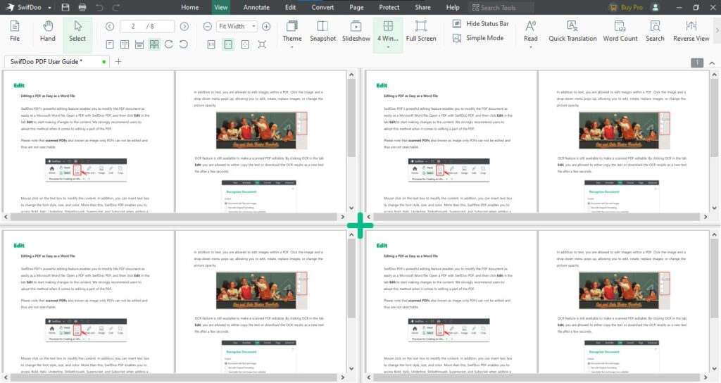 SwifDoo PDF Multi-Page View