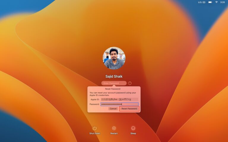 How To Reset Mac Password If You Forgot Without Data Loss   Enter Apple Id Reset Password Lock Screen 768x480 