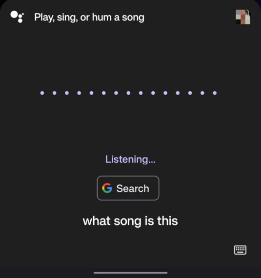 Search for song by humming using the Google Assistant