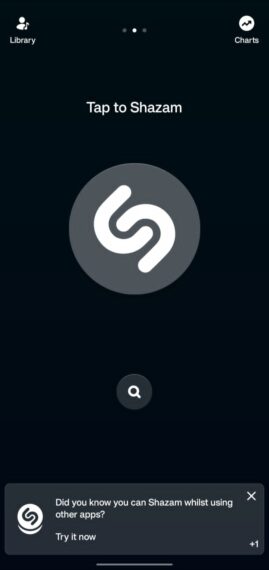 Tap to Shazam to Search for a Song