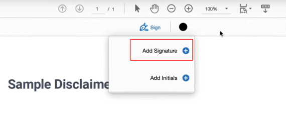 Adobe Acrobat - Add Signature