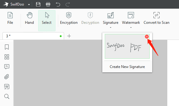 Delete Signatures - SwifDoo PDF