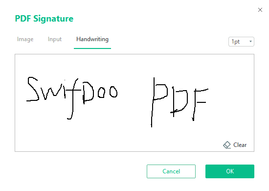 Handwriting Signature - SwifDoo PDF