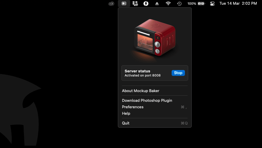 Mockup Baker Menu Icon