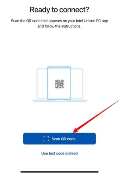 Scan the QR code iPad
