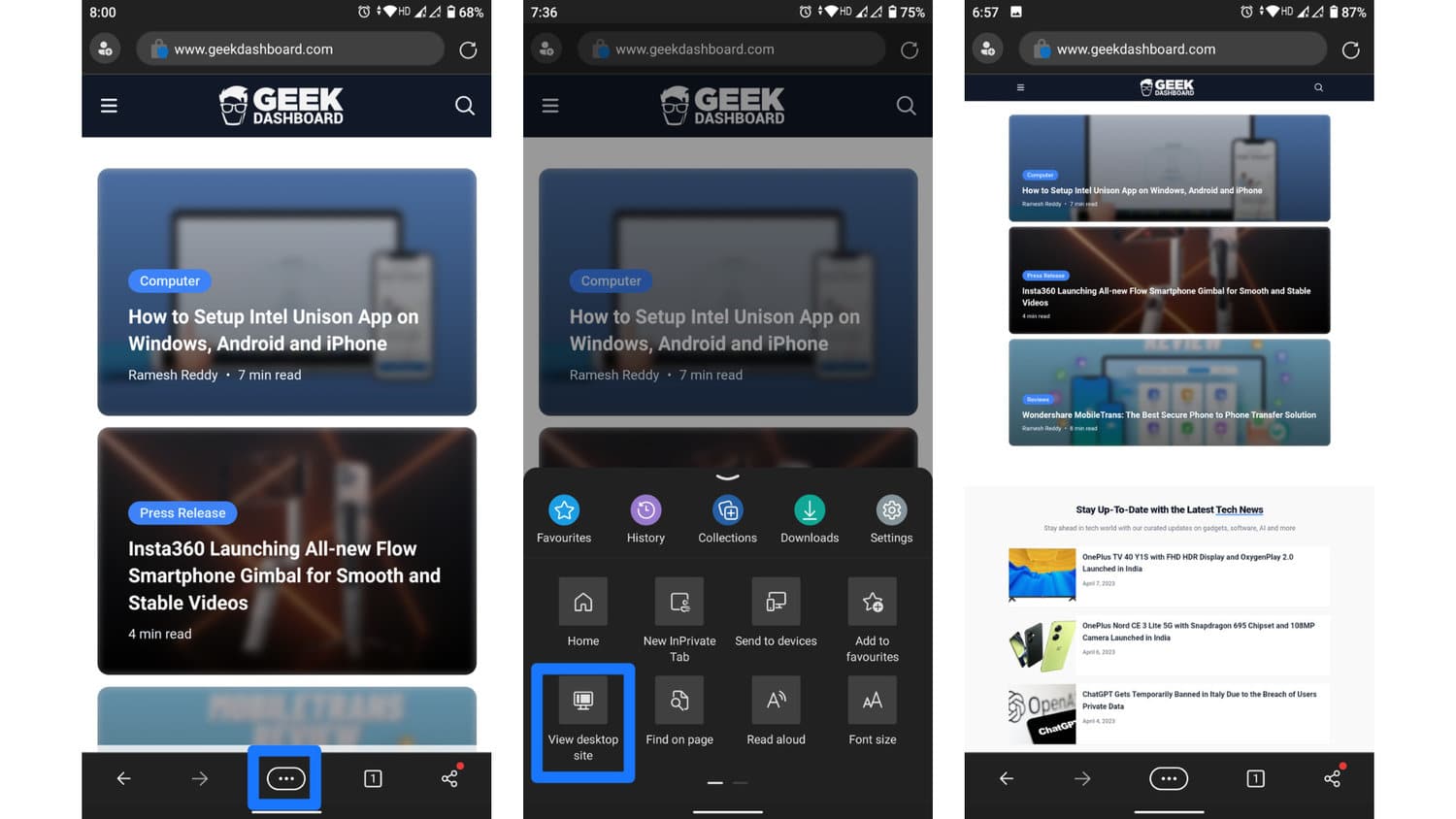 How to View Any site in Full Desktop Mode on Smartphone