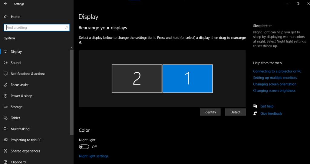 Rearrange Displays in Dual Monitor Setup