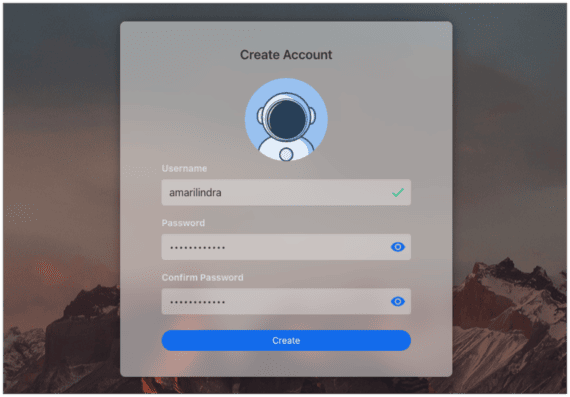 CasaOS - Create Account