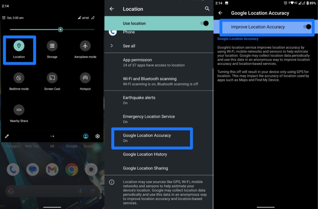 Enable Google Location Accuracy to Fix GPS Signal Lost Error in Maps and Android Auto