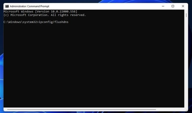 FlushDNS in Command Prompt