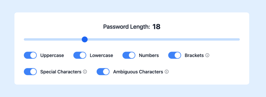 Password Generator Length and Options
