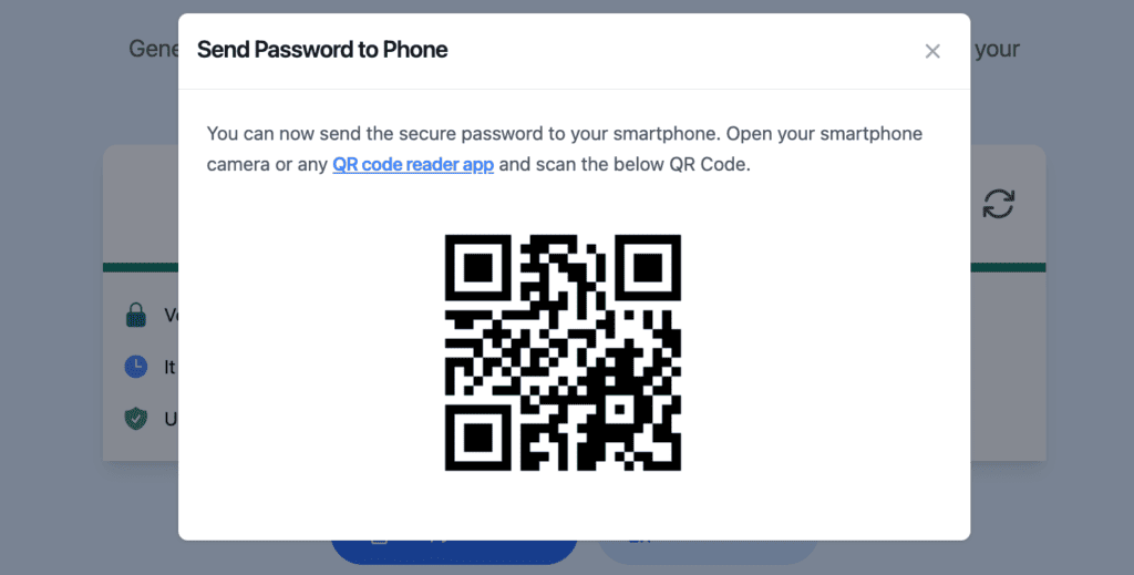 Password Generator -Send to Phone with QR Code