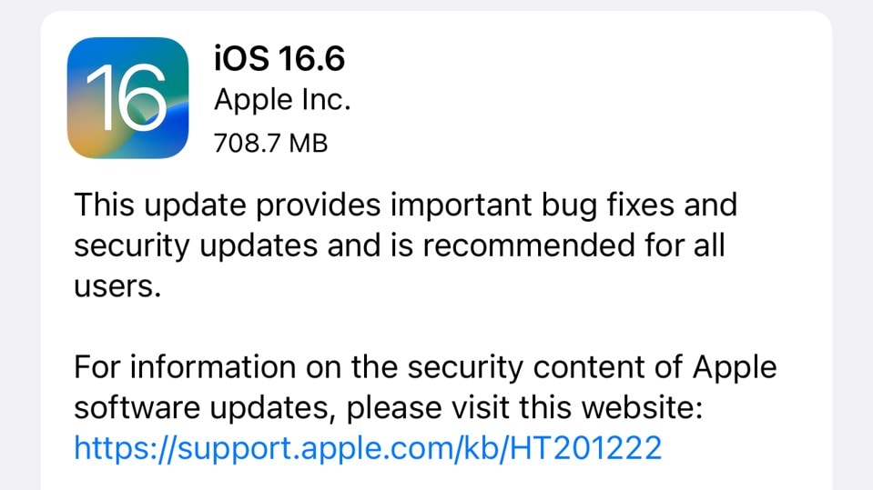 iOS 16.6 Notes