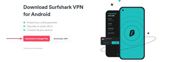 Surfshark Android App Google Play Download Link