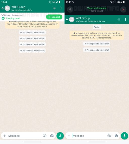 WhatsApp Voice Chats