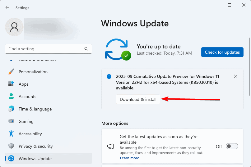 Download and Install Updates