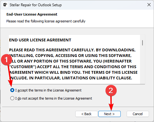 Stellar Repair for Outlook - End User License Agreement