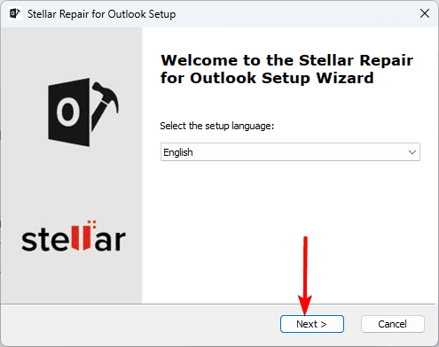 Stellar Repair for Outlook - Installation Setup