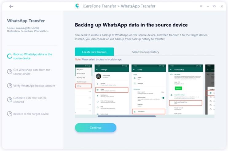 iCareFone Transfer - WhatsApp Transfer