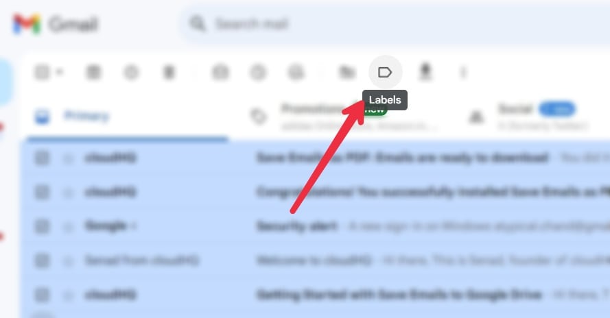 Labelling multiple emails in Gmail